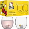 imageTall Drinking Glasses with 3D Hello Kitty ampamp Mimmy Icons Set of 2 by JoyJoltDOF Glasses