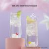 imageTall Drinking Glasses with 3D Hello Kitty ampamp Mimmy Icons Set of 2 by JoyJoltTall Glasses
