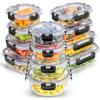 imageJoyJolt 24pc Borosilicate Glass Storage Containers with Lids  12 AirtightFreezer Safe Food Storage Containers for Pantry and Kitchen  Meal Prep Container for Lunch  Glass Tupperware SetColor Black