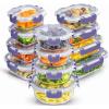 imageJoyJolt 24pc Borosilicate Glass Storage Containers with Lids  12 AirtightFreezer Safe Food Storage Containers for Pantry and Kitchen  Meal Prep Container for Lunch  Glass Tupperware SetColor Very Peri