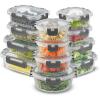 imageJoyJolt 24pc Borosilicate Glass Storage Containers with Lids  12 AirtightFreezer Safe Food Storage Containers for Pantry and Kitchen  Meal Prep Container for Lunch  Glass Tupperware SetGray