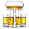 imageJoyJolt 6 Shot Glass Dispenser and Glass Set 32oz Liquor Dispenser for Home Bar Accessories Parties