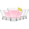 imageJoyJolt Afina Stemless Martini Glasses Set of 6 85oz Liquor Drinking Glasses for Cocktail and Margarita Bar Glass Cups Glass Dessert CupsSet of 6