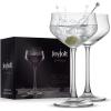 imageJoyJolt Crystal Cocktail Glasses  Coupe Glasses Made in Europe 92oz Martini Glasses Set of 2 Martini Glass for Cocktails Summer Drinks Champagne  coupe cocktail glass set