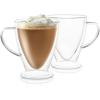 imageJoyJolt Declan Irish Double Wall Insulated Glass Coffee Cups Set of 2 15Ounces