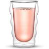 imageJoyJolt Double Wall Glasses  Christian Siriano Flux 135oz Insulated Cups 2x Double Walled Tumblers Mojito or Pina Colada Cocktail Glasses Latte Coffee Cups Iced Coffee Glasses Beer Glass Cups