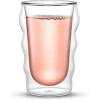 imageJoyJolt Double Wall Insulated Tumblers  Christian Siriano Flux 8oz Glass Coffee CupsDrinking Glasses 2x Double Walled Tumblers Coffee Cup Tea Cup Set Whiskey or Cocktail Glasses Wine Tumbler