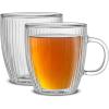 imageJoyJolt Fluted Glass Espresso Cups 54oz Espresso Cup  Set of 2 Espresso Mugs135Oz