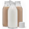 imageJoyJolt Glass Milk Bottles with Lids and Pourer  64 Oz 3 Pack Airtight Heavy Duty Reusable Glass Bottles Leakproof BPAFree Food Grade Dishwasher Safe Jug Pitcher for Milk Juice and Water32 Oz