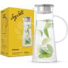 imageJoyJolt Glass Pitcher with Lid  50oz Borosilicate Water Carafe Jug with Stainless Steel Lid for Iced Tea Lemonade Juice Mixed Drinks50 Ounces