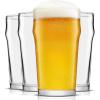 imageJoyJolt Grant 19oz Beer Pint Glasses Set of 4 Large Beer Pint Glass Capacity in a Traditional Pub Drinking Glasses Design Oversized Beer Glasses Set for Guinness Stout and Big Craft Beer GlassesClear Glass