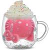 imageJoyJolt Hello Kitty 50th Anniversary Limited Edition Double Wall Glass Mug 135 oz Insulated Coffee Mug with 3D Design Cute Mug for Tea Latte or Iced Coffee Kawaii Cup Sanrio Accessories