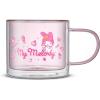 imageJoyJolt Hello Kitty Double Wall Insulated Coffee Mug ft Kuromi 135 oz Glass Cup Cute Drinking Glassware ideal for Latte Iced Coffee or Tea Kawaii Hello Kitty Merch Sanrio AccessoriesMy Melody