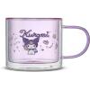 imageJoyJolt Hello Kitty Double Wall Insulated Coffee Mug ft Kuromi 135 oz Glass Cup Cute Drinking Glassware ideal for Latte Iced Coffee or Tea Kawaii Hello Kitty Merch Sanrio AccessoriesKuromi