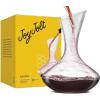 imageJoyJolt Lancia Hand Blown Crystal Wine Decanter and Aerator Glass Red Wine Carafe 750ML
