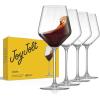 imageJoyJolt Layla White Wine Glasses Set of 4 Italian Glasses 135 oz Clear  Made in EuropeRed Wine Glasses