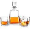imageJoyJolt Luna 5 Piece Whiskey Decanter And Glass Set 100 LeadFree Crystal Bar Set Prefer For Scotch Liquor Bourbon Comes with A Whisky Decanter Sets And 4 Old Fashioned Glasses