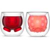 imageJoyJolt Mickey Pants and Minnie Skirt 3D 2oz Espresso Cups Double Walled Espresso Glasses 2pc Small Double Wall Glass Coffee Cups Demitasse Cups Espresso Measuring Cup or Liqueur Shot Glasses74 Oz