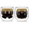 imageJoyJolt Mickey Pants and Minnie Skirt 3D 2oz Espresso Cups Double Walled Espresso Glasses 2pc Small Double Wall Glass Coffee Cups Demitasse Cups Espresso Measuring Cup or Liqueur Shot Glasses2 Oz