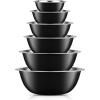 imageJoyJolt Stainless Steel Mixing Bowl Set  6 Piece Nesting Bowls 5qt to 05qt Black Perfect for Dough Batter ampamp BakingBlack