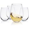 imageJoyJolt Stemless Wine Glasses Set of 4  19 oz Clear Glass Tumblers for Red ampamp White Wine Cocktails Dishwasher Safe Perfect for Home Bar GiftsClear glasses