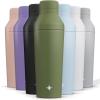 imageJoyJolt Triple Insulated CocktailProtein Shaker Bottle 20oz Shaker Cup with Alcohol Measure Lid and Jigger Cap 12hr Ice Cold Bottle for Protein Mixes Shake or Smoothie Metal MixerForest Green