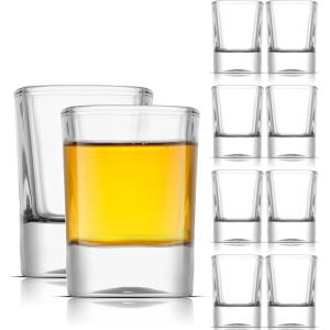 imageJoyJolt 6Pack Heavy Base Shot Glass Set 2Ounce Shot GlassesSet of 10
