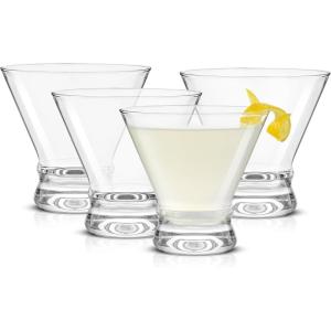 imageJoyJolt Afina Stemless Martini Glasses Set of 4 85oz Liquor Drinking Glasses for Cocktail and Margarita Bar Glass Cups Glass Dessert Cups