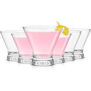 imageJoyJolt Afina Stemless Martini Glasses Set of 6 85oz Liquor Drinking Glasses for Cocktail and Margarita Bar Glass Cups Glass Dessert CupsSet of 6
