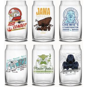imageJoyJolt Drinking Glass Cups Set of 616oz Beer Can Glasses Clear Soda Can Shaped Glass Cups Cute Iced Coffee Cup Tumblers Cold Drink Glassware Unique Water Tea Cocktail Glass SetStar Wars Glasses