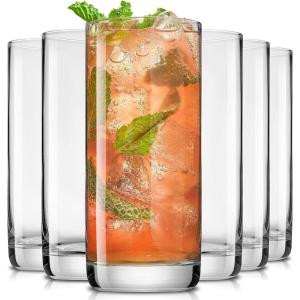 imageJoyJolt Faye 13oz Highball Glasses 6pc Tall Glass Sets LeadFree Crystal Drinking Glasses Water Glasses Mojito Glass Cups Tom Collins Bar Glassware and Mixed Drink Cocktail Glass SetTall glasses