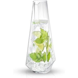 imageJoyJolt Infiniti 43Oz Deluxe Glass Pitcher  Premium Quality Crystal Lemonade ampamp Sangria Pitcher  Elegant Classic Design  Perfect for Fruit Infusion ampamp Iced Tea
