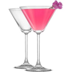 imageJoyJolt Olivia Crystal Martini Glasses  Premium Glassware Set Made in Europe  92 oz Tall Martini Glasses  Elegant Cocktail Glasses  Set of 2 Martini Glass for Drinks such as Martini or Manhattan2 Count Pack of 1
