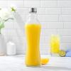 imageJoyJolt Glass Water Bottles  2pc Set 32 oz1 Liter Clear Glass with Stainless Steel Lids Leakproof Ideal for Juicing or Iced Tea