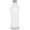 imageJoyJolt Glass Water Bottles  2pc Set 32 oz1 Liter Clear Glass with Stainless Steel Lids Leakproof Ideal for Juicing or Iced Tea