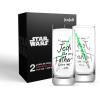 imageJoyJolt Star Wars Luke Skywalker Lightsaber Tall Drinking Glass  142 oz  Set of 2Luke Skywalker Green Lightsaber