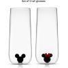 imageJoyJolt Disney Mickey Mouse Icon Stemless Wine Glass Set of 2 Drinking Glasses 12 oz Tumbler Glass Cups Colored Glassware Disney Gifts Disney Cups Disney Collectibles for AdultsHighball Glasses
