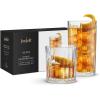 imageJoyJolt Drinking Glasses Set of 8 Alina Ribbed Glassware 12oz Rocks Glasses and 14oz Highball Glasses Cocktail Glasses Iced Coffee Cup or Water Glasses Heavy Base Glassware SetFluted Glasses