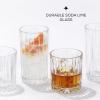 imageJoyJolt Drinking Glasses Set of 8 Alina Ribbed Glassware 12oz Rocks Glasses and 14oz Highball Glasses Cocktail Glasses Iced Coffee Cup or Water Glasses Heavy Base Glassware SetFluted Glasses