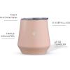 imageJoyJolt TriInsulated Wine Tumbler with Lid Pack 12 oz Tumbler Slider and Straw Lids Vacuum Double Walled Stainless Steel Stemless Wine Glass Copper Lined for Very Cold Drinks Travel and CampingBlush Pink