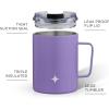 imageJoyJolt Triple Insulated Tumbler with Handle 12 oz Tumbler Cup with Lid Vacuum Sealed Copper Lined Double Wall Stainless Steel Tumblers Travel Mug with Lid Coffee Tumbler Smoothie Cup Tea MugLilac Purple
