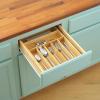 imageJoyJolt Bamboo Drawer Organizer 7Compartment Silverware Organizer Cutlery and Utensil Organizer Drawer Organizers for Garage Kitchen and Bathroom Organizer Drawers for Kitchen UtensilsBambooBamboo