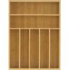 imageJoyJolt Bamboo Drawer Organizer 7Compartment Silverware Organizer Cutlery and Utensil Organizer Drawer Organizers for Garage Kitchen and Bathroom Organizer Drawers for Kitchen UtensilsBambooBamboo