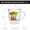 imageJoyJolt Mandalorian Mystic Grogu 135oz Coffee Mug Double Wall Mug Set of 2 Large Espresso Cups Cappuccino or Latte Cup Mandalorian Star Wars Mugs Glass Coffee Cup Insulated Coffee Mug