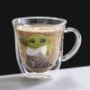 imageJoyJolt Mandalorian Mystic Grogu 135oz Coffee Mug Double Wall Mug Set of 2 Large Espresso Cups Cappuccino or Latte Cup Mandalorian Star Wars Mugs Glass Coffee Cup Insulated Coffee Mug
