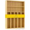 imageJoyJolt Bamboo Drawer Organizer 7Compartment Silverware Organizer Cutlery and Utensil Organizer Drawer Organizers for Garage Kitchen and Bathroom Organizer Drawers for Kitchen UtensilsBambooBamboo