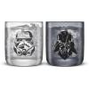 imageJoyJolt Star Wars Dark Side Monochrome Short Drinking Glasses 10oz Glass Tumbler Cup Set ft Darth Vader and Stormtrooper Star Wars Kitchen Glasses Set of 2 Star Wars Gifts for Men Women and AdultsStar Wars