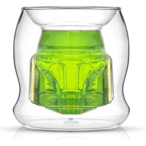 imageJoyJolt Star Wars Stormtrooper Borosilicate Glass Coffee Mug 65 oz Double Wall Heat Resistant Dishwasher Safe Includes 1Boba Fett