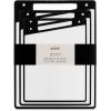 imageJoyJolt Plastic Cutting Board Set White and Black Cutting Boards for Kitchen Dishwasher Safe with Handle Non Slip Large and Small Chopping Board Set Meat Cutting Board with Juice Groove