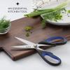 imageJoyJolt Kitchen Shears Heavy Duty Scissors TWO With Scissor Sheaths All Purpose Utility Scissors Herb Scissors Vegetable Scissors Meat Scissors Chicken Shears Stainless Steel Dishwasher SafeBlueBlack  GreenBlack